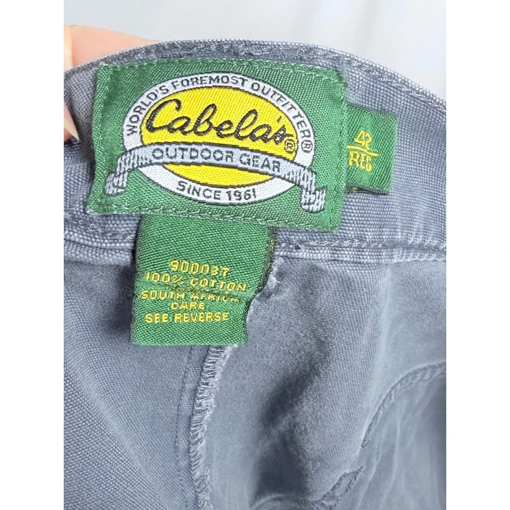 Cabela's Mens Carpenter Pants 42 Reg Blue Double Knee Vintage Workwear Cargo